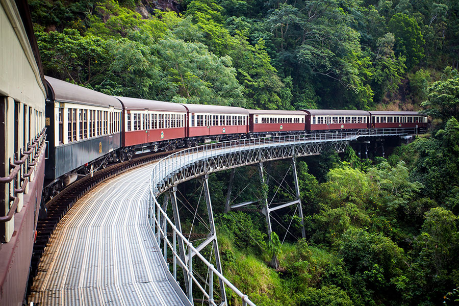 Kuranda Scenic Railway on the bridge