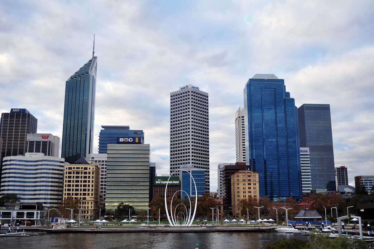Perth CBD view from Elizabeth Quay