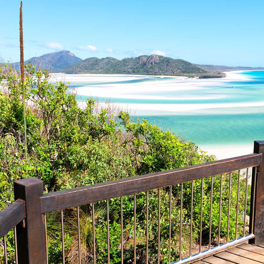 Beachfront view on Hamilton Island, Queensland Australia