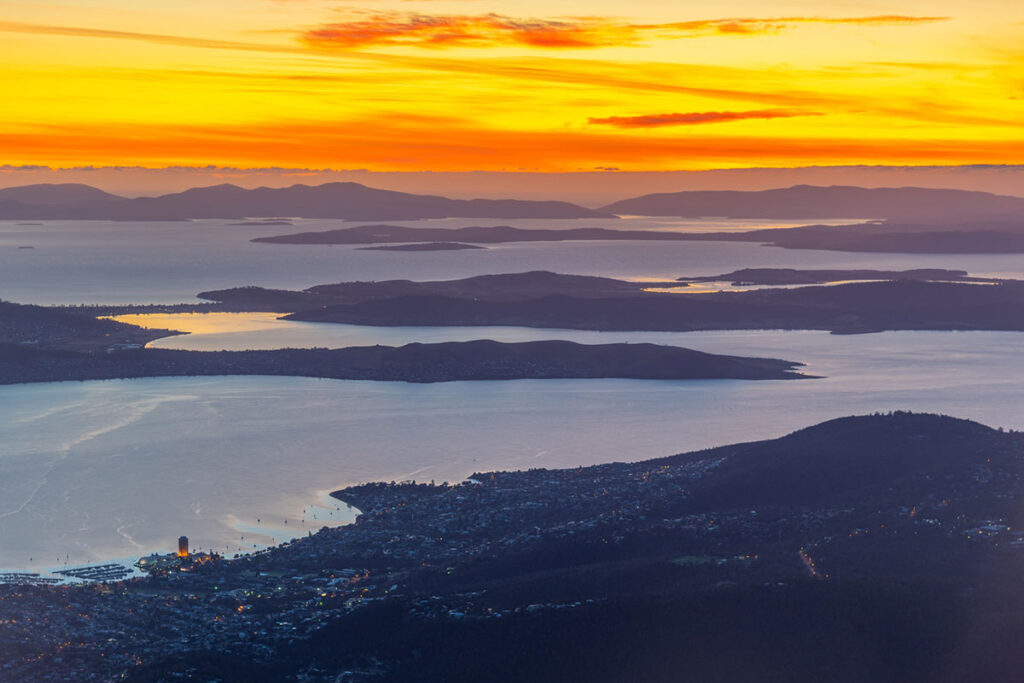 Hobart view from Mount Wellington